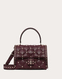WOMEN'S VALENTINO GARAVANI MEDIUM CANDYSTUD TOP-HANDLE BAG RUBY