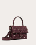 WOMEN'S VALENTINO GARAVANI MEDIUM CANDYSTUD TOP-HANDLE BAG RUBY