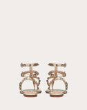 WOMEN'S VALENTINO GARAVANI ROCKSTUD METALLIC FLAT FLIP-FLOP SANDAL CHAMPAGNE