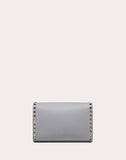 WOMEN'S VALENTINO GARAVANI SMALL ROCKSTUD GRAINY CALFSKIN CROSSBODY BAG PASTEL GRAY