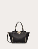WOMEN'S VALENTINO GARAVANI MINI ROCKSTUD GRAINY CALFSKIN BAG BLACK