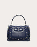 WOMEN'S VALENTINO GARAVANI MEDIUM VLTN CANDYSTUD TOP-HANDLE BAG BLUE