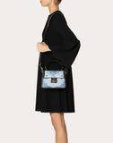 WOMEN'S VALENTINO GARAVANI MINI DENIM CANDYSTUD TOP-HANDLE BAG LIGHT BLUE