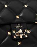 WOMEN'S VALENTINO GARAVANI MINI CANDYSTUD NAPPA HANDBAG BLACK