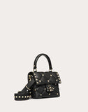 WOMEN'S VALENTINO GARAVANI MINI CANDYSTUD NAPPA HANDBAG BLACK