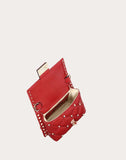 WOMEN'S VALENTINO GARAVANI MINI CANDYSTUD NAPPA HANDBAG ROSSO VALENTINO