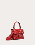 WOMEN'S VALENTINO GARAVANI MINI CANDYSTUD NAPPA HANDBAG ROSSO VALENTINO