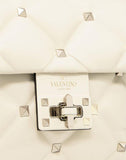 WOMEN'S VALENTINO GARAVANI MINI CANDYSTUD NAPPA HANDBAG WHITE