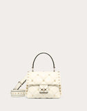WOMEN'S VALENTINO GARAVANI MINI CANDYSTUD NAPPA HANDBAG WHITE