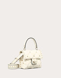 WOMEN'S VALENTINO GARAVANI MINI CANDYSTUD NAPPA HANDBAG WHITE