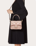 WOMEN'S VALENTINO GARAVANI MINI CANDYSTUD NAPPA HANDBAG WATER ROSE