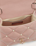WOMEN'S VALENTINO GARAVANI MINI CANDYSTUD NAPPA HANDBAG WATER ROSE
