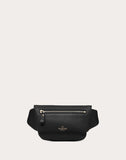 WOMEN'S VALENTINO GARAVANI ROCKSTUD GRAINY CALFSKIN BELT BAG BLACK