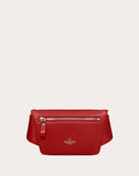 WOMEN'S VALENTINO GARAVANI ROCKSTUD GRAINY CALFSKIN BELT BAG ROSSO VALENTINO