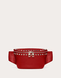 WOMEN'S VALENTINO GARAVANI ROCKSTUD GRAINY CALFSKIN BELT BAG ROSSO VALENTINO
