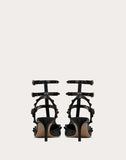 WOMEN'S VALENTINO GARAVANI ROCKSTUD ANKLE STRAP PUMP WITH TONAL STUDS 65 MM BLACK