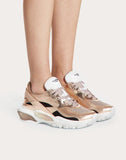 WOMEN'S VALENTINO GARAVANI VLTN METALLIC LOW-TOP BOUNCE SNEAKER GOLD