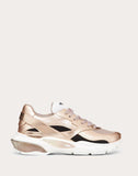 WOMEN'S VALENTINO GARAVANI VLTN METALLIC LOW-TOP BOUNCE SNEAKER GOLD