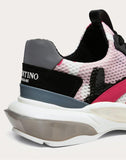 WOMEN'S VALENTINO GARAVANI VLTN CAMOUFLAGE LOW-TOP BOUNCE SNEAKER BRIGHT FUCHSIA