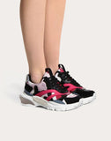 WOMEN'S VALENTINO GARAVANI VLTN CAMOUFLAGE LOW-TOP BOUNCE SNEAKER BRIGHT FUCHSIA
