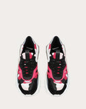 WOMEN'S VALENTINO GARAVANI VLTN CAMOUFLAGE LOW-TOP BOUNCE SNEAKER BRIGHT FUCHSIA