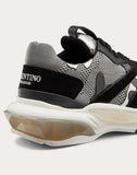 WOMEN'S VALENTINO GARAVANI METALLIC CAMOUFLAGE LOW-TOP BOUNCE SNEAKER SILVER