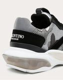 WOMEN'S VALENTINO GARAVANI METALLIC CAMOUFLAGE LOW-TOP BOUNCE SNEAKER SILVER