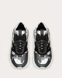 WOMEN'S VALENTINO GARAVANI METALLIC CAMOUFLAGE LOW-TOP BOUNCE SNEAKER SILVER