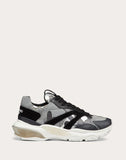 WOMEN'S VALENTINO GARAVANI METALLIC CAMOUFLAGE LOW-TOP BOUNCE SNEAKER SILVER