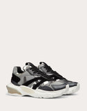 WOMEN'S VALENTINO GARAVANI METALLIC CAMOUFLAGE LOW-TOP BOUNCE SNEAKER SILVER