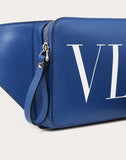 MEN'S VALENTINO GARAVANI LEATHER VLTN BELT BAG DARK BLUE
