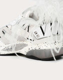 MEN'S VALENTINO GARAVANI BOUNCE CAMOUFLAGE SNEAKER WITH VLTN GRID AND FEATHERS