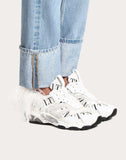MEN'S VALENTINO GARAVANI BOUNCE CAMOUFLAGE SNEAKER WITH VLTN GRID AND FEATHERS
