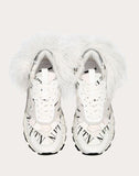 MEN'S VALENTINO GARAVANI BOUNCE CAMOUFLAGE SNEAKER WITH VLTN GRID AND FEATHERS