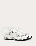 MEN'S VALENTINO GARAVANI BOUNCE CAMOUFLAGE SNEAKER WITH VLTN GRID AND FEATHERS