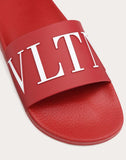 MEN'S VALENTINO GARAVANI VLTN RUBBER SLIDER SANDAL RED