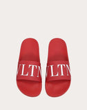 MEN'S VALENTINO GARAVANI VLTN RUBBER SLIDER SANDAL RED