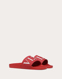 MEN'S VALENTINO GARAVANI VLTN RUBBER SLIDER SANDAL RED