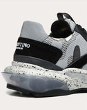 MEN'S VALENTINO GARAVANI BOUNCE CAMOUFLAGE METALLIC SNEAKER SILVER
