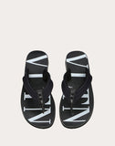 MEN'S VALENTINO GARAVANI VLTN NEOPRENE FLIP-FLOP BLACK