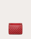 WOMEN'S VALENTINO GARAVANI MEDIUM ROCKSTUD SPIKE NAPPA LEATHER BAG ROSSO VALENTINO