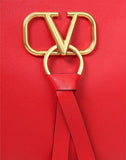 WOMEN'S VALENTINO GARAVANI LARGE VRING SHOPPING TOTE PURE RED