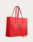 WOMEN'S VALENTINO GARAVANI LARGE VRING SHOPPING TOTE PURE RED