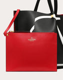 WOMEN'S VALENTINO GARAVANI MEDIUM VLOGO ESCAPE SHOPPER WITH INLAY DETAIL BLACK