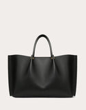 WOMEN'S VALENTINO GARAVANI MEDIUM VLOGO ESCAPE SHOPPER WITH INLAY DETAIL BLACK