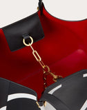 WOMEN'S VALENTINO GARAVANI MEDIUM VLOGO ESCAPE SHOPPER WITH INLAY DETAIL BLACK