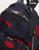 MEN'S VALENTINO GARAVANI CAMOUFLAGE NYLON BACKPACK WITH VLTN RIBBON STRAPS