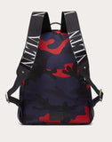 MEN'S VALENTINO GARAVANI CAMOUFLAGE NYLON BACKPACK WITH VLTN RIBBON STRAPS