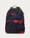 MEN'S VALENTINO GARAVANI CAMOUFLAGE NYLON BACKPACK WITH VLTN RIBBON STRAPS
