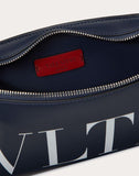 MEN'S VALENTINO GARAVANI LEATHER VLTN BELT BAG BLUE